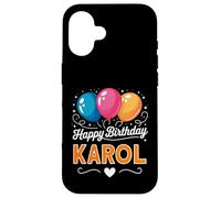 Joyeux Anniversaire en Disant Karol Coque pour iPhone 16