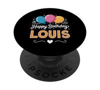 Joyeux Anniversaire en Disant Louis PopSockets PopGrip Adhésif