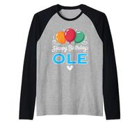 Joyeux Anniversaire en Disant Ole Manche Raglan