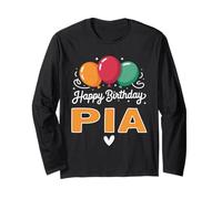 Joyeux Anniversaire en Disant Pia Manche Longue