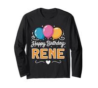 Joyeux Anniversaire en Disant Rene Manche Longue