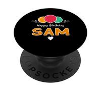 Joyeux Anniversaire en Disant Sam PopSockets PopGrip Adhésif