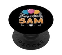 Joyeux Anniversaire en Disant Sam PopSockets PopGrip Adhésif