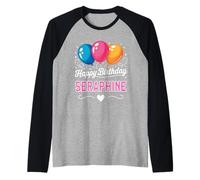Joyeux Anniversaire en Disant Seraphine Manche Raglan