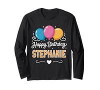 Joyeux Anniversaire en Disant Stephanie Manche Longue