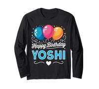Joyeux Anniversaire en Disant Yoshi Manche Longue