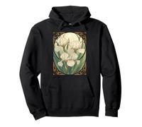 Joyeux Anniversaire en février, Iris Flowers Art Nouveau Sweat à Capuche