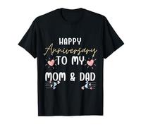 Joyeux Anniversaire, équipe de fête des Parents pour Maman et Papa T-Shirt
