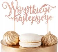 Joyeux Anniversaire Gâteau Or Rose Pailleté Fête D'anniversaire