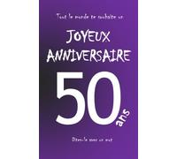 Joyeux anniversaire - Livre d'or à écrire - 50 ans - taille M - Violet