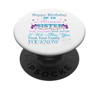 Joyeux Anniversaire, ma sœur, Mon Ange au Paradis, Memory PopSockets PopGrip Adhésif