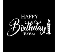 Joyeux anniversaire, mes plus beaux vœux Stickers muraux 34x68.1cm Auto-adhésif Blanc