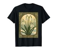 Joyeux Anniversaire Snowdrop Flowers Art Nouveau T-Shirt