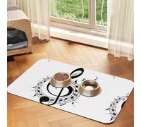 Joyeux Anniversaire,Tapis d'alimentation imperméable pour Animaux de Compagnie, Sets de Table pour Chats et Chiens pour la Nourriture et l'eau, Tapis de Nourriture en Cuir PU,40x60cm