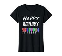 Joyeux Anniversaire Theodore T-Shirt Graphique avec Valeur, Femme, Noir, M