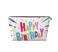 Joyeux Anniversaire, Trousse de Toilette Trousse de Maquillage Sac à cosmétiques Trousse de Toilette de Voyage Portable