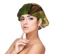 Joyeux berger allemand imprimé,Bonnet de nuit en satin pour adulte - Bonnet de nuit élastique pour femme, couvre-cheveux de nuit