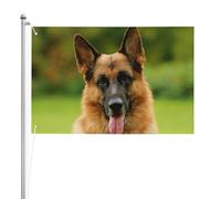 Joyeux berger allemand imprimé,Drapeau de jardin, bannière décorative, drapeau double face, 2 x 3 pieds, pour extérieur et intérieur