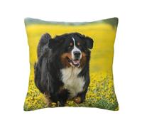 Joyeux Bouvier Bernois, Housse de Coussin Taie d'oreiller décorative en Polyester Doux 45x45 cm