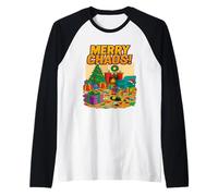 Joyeux Chaos, Motif de Vacances Amusant, réunion de Famille Festive Manche Raglan