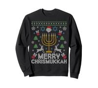 Joyeux Chrismukka Menorah Joyeux Hanoukka Un Vilain Noël Sweatshirt