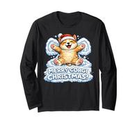 Joyeux Corgi Christmas ! Chien Ange des Neiges Adorable Garçons Filles Manche Longue