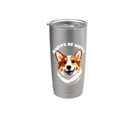 Joyeux Corgi Gobelet isotherme en acier inoxydable double paroi