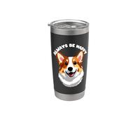 Joyeux Corgi Gobelet isotherme en acier inoxydable double paroi