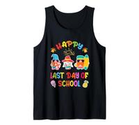 Joyeux dernier Jour d'école Funny Gnomes Summer Vacation Vibes Débardeur