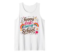 Joyeux dernier Jour d'école, Joli Arc-en-Ciel pour Filles de Fin d'école Débardeur