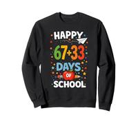 Joyeux élève de 67 Ans et 33 Jours d'école en mathématiques Six Sept Sweatshirt
