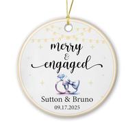 Joyeux Et Fiancés Pendentif De Noël Décoratifs Décoration De Noël A Suspendre avec Ficelle Ornement Suspendu pour Fête Jardin Salon