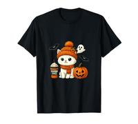 Joyeux Halloween avec Un Chat Mignon et Une Citrouille T-Shirt