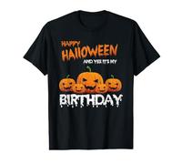 Joyeux Halloween Oui, C'est Mon Anniversaire, Pumpkin Spooky Party T-Shirt Graphique avec Valeur