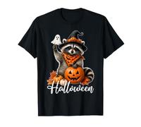 Joyeux Halloween sorcière Raton Laveur Jack O'Lantern Citrouille et fantôme T-Shirt