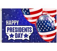 Joyeux Jour Du Président Des États-Unis, Étoiles Américaines, Ballons À Bande Drapeau Maison 90X150Cm Couleurs Éclatantes Drapeaux De Jardin Résistant Aux Intempéries Bannière Pour Jardin