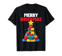 Joyeux Noël à Brickmas Block Building Builder Brick Master T-Shirt