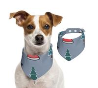 Joyeux Noël Arbre de Noël,Bandanas pour Chien, écharpe en Coton, Bavoirs réglables pour Animaux de Compagnie,S
