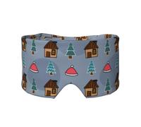 Joyeux Noël Arbre de Noël,Masque pour les yeux bloquant la lumière Cache-yeux et cache-oreilles pour le sommeil