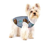 Joyeux Noël Arbre de Noël,T-Shirt sans Manches en Coton pour Animaux de Compagnie, Gilet Respirant, Extensible et Doux,S