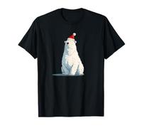 Joyeux Noël avec cet Ours de Glace et Chapeau de Père Noël T-Shirt