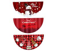 Joyeux Noël Banner 3PCS Snowman & Ghomes & Sledge Christmas Bunting 1.5x3ft A atmosphère festive suspendue