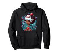 Joyeux Noël Black Girl Magic Melanin Mrs Claus Afro Love Sweat à Capuche