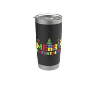 Joyeux Noël Block Building Builder Brick Master Builder Gobelet isotherme en acier inoxydable double paroi