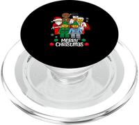 Joyeux Noël Briques de Construction Figurines Père Noël, Elfe, Bonhomme de Neige PopSockets PopGrip pour MagSafe