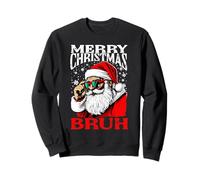 Joyeux Noël Bruh Drôle de Père Noël Alpha Gen Z Mème Rizzler Sweatshirt