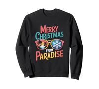 Joyeux Noël Depuis Paradise Tropical Beach Sweatshirt