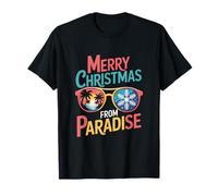 Joyeux Noël Depuis Paradise Tropical Beach T-Shirt