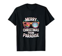 Joyeux Noël Depuis Paradise Tropical Beach T-Shirt
