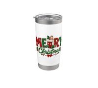 Joyeux Noël : Design Festif pour Célébrations Gobelet isotherme en acier inoxydable double paroi